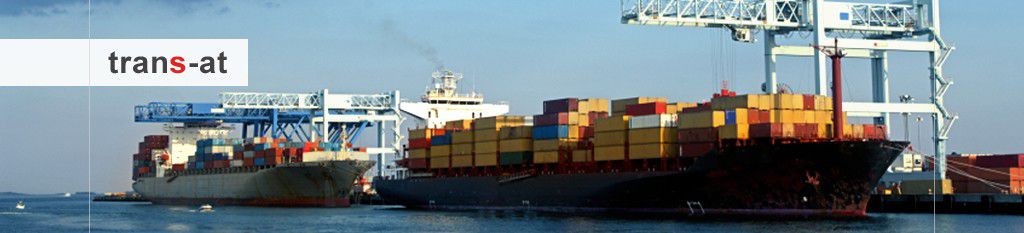 Containerschiff wird beladen im Hafen